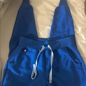 Fig Zamora scrub pants royal blue jogger